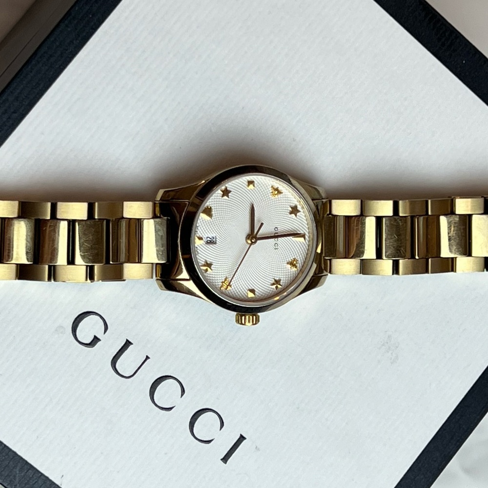 Gucci G-Timeless Silver Dial 27mm Steel Women Watch YA126576A $1150 #GW 126 - Picture 6 of 8